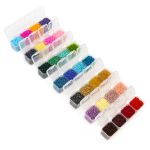 Органайзер для бисера с ячейками 10.6х17.5х2.6 см, 28 яч., пластик, прозрачный, Gamma ОМ-028