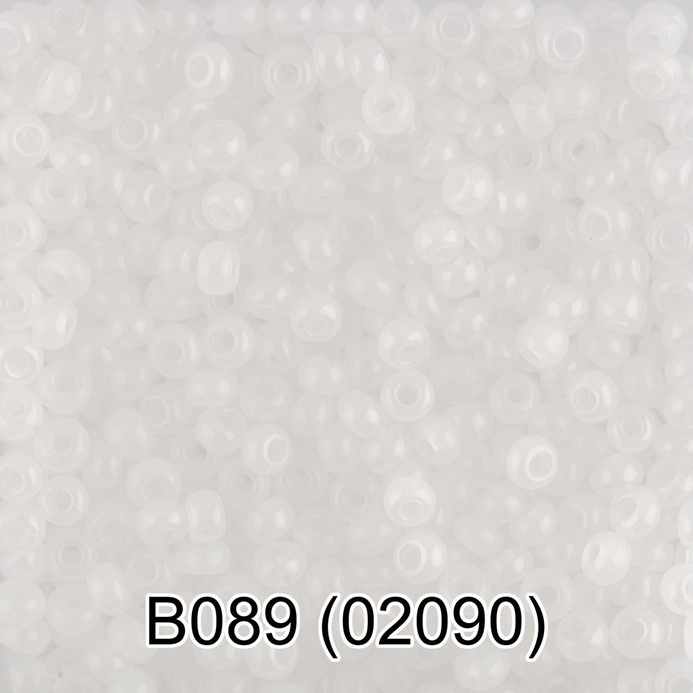 Бисер Gamma 10/0 (2.3 мм), 150 г (10х5 г), B089 белый, 02090, круглый 2