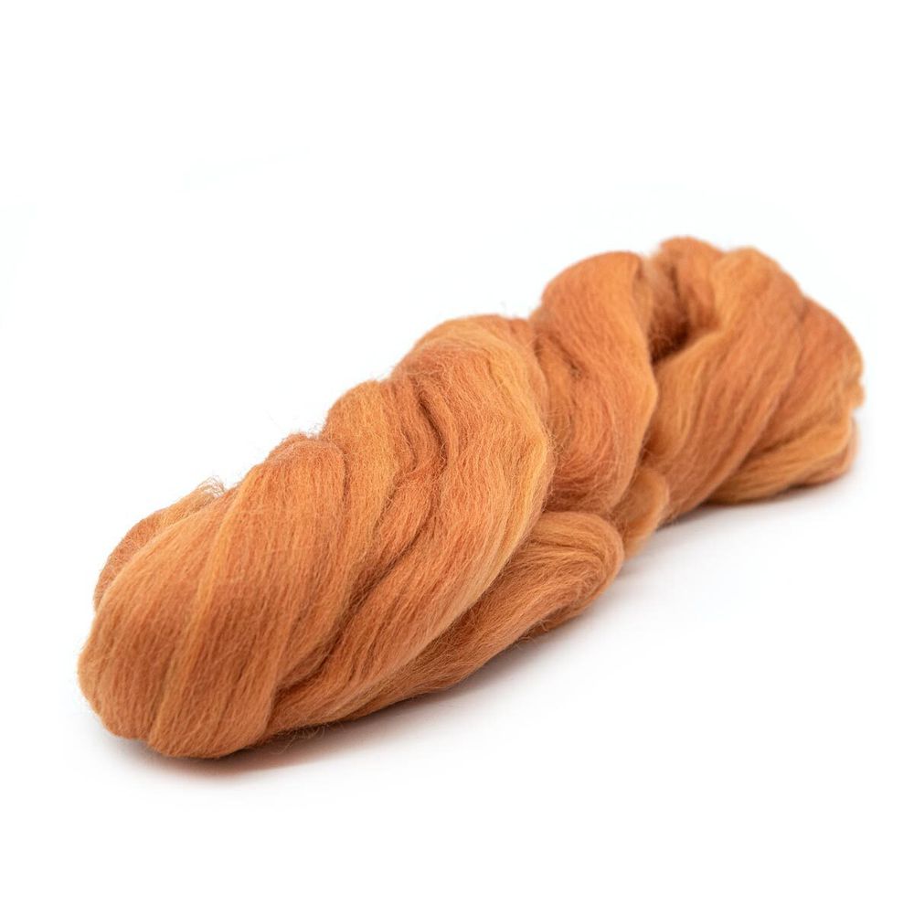 Шерсть для валяния Камтекс Лента для валяния п/тонкая 1х50 г, (25-28 мкр), 2.1 м, 150 (152 темный персик