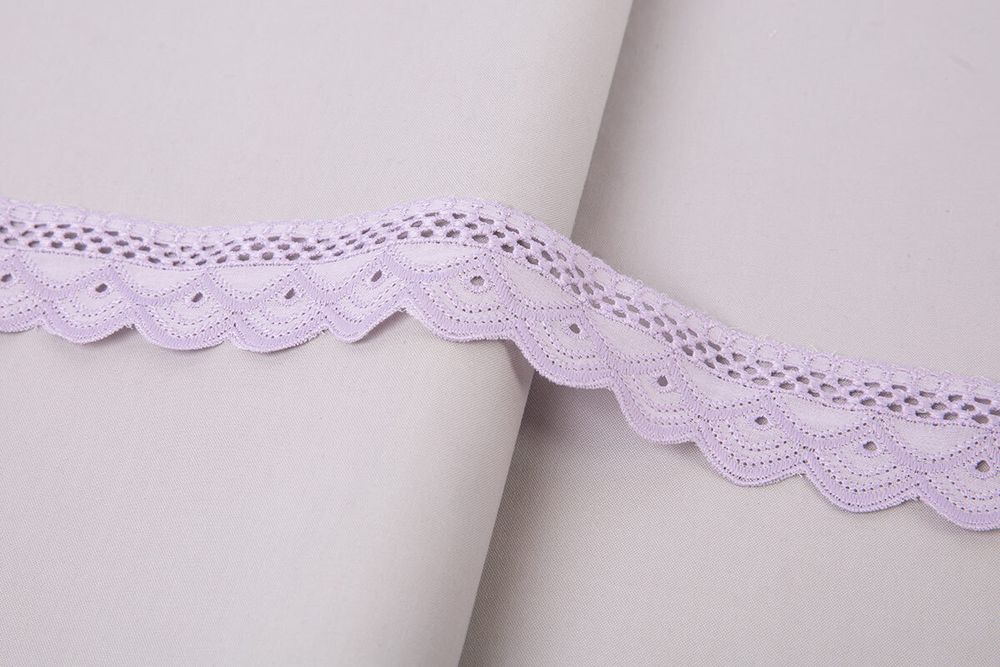 Кружево шитьё 42 мм / 10 м, ±0.2 м, Турция сиреневый, Gamma GYEM-4202