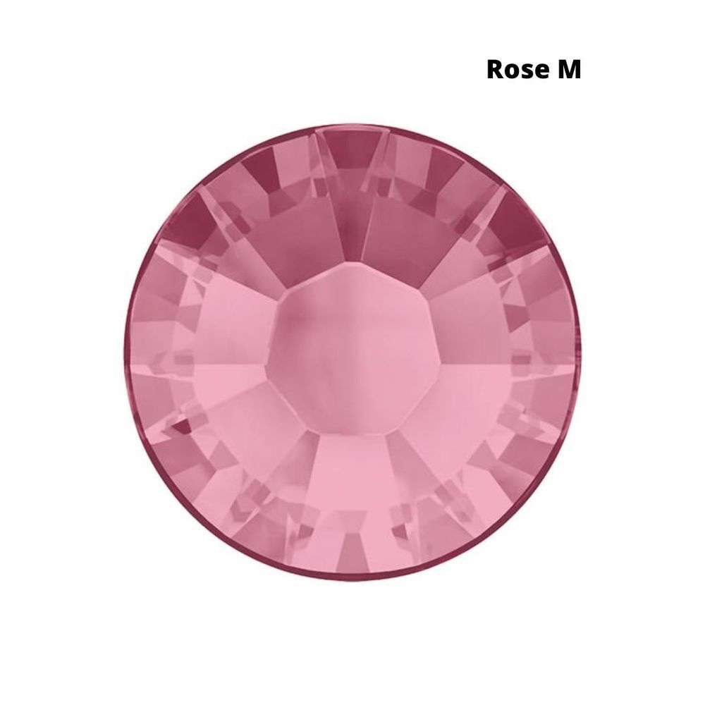 Стразы Swarovski клеевые плоские 2028HF, ss 5 (1.8 мм), Rose M, 144 шт