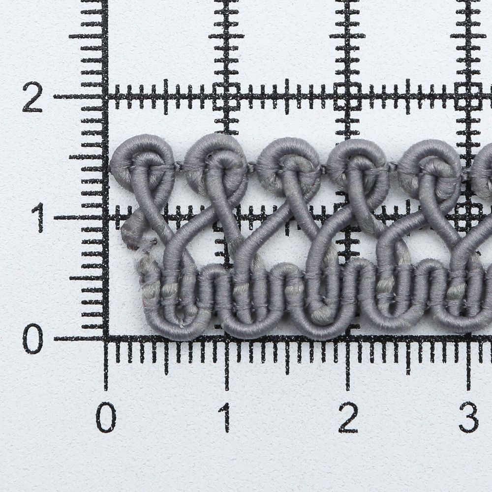 Тесьма отделочная вязаная 15 мм, 10 м, (св.серый)