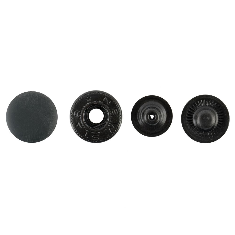 Кнопка Альфа (S-образная) ⌀15 мм, 72±5 шт, soft-touch металл, чёрный soft-touch, Micron