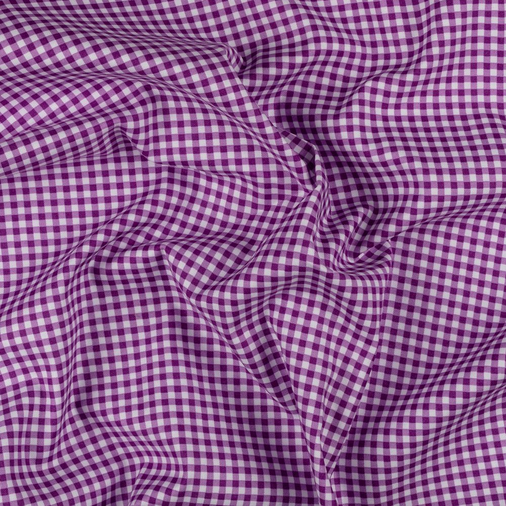 Ткань для пэчворка Peppy Бабушкин сундучок, отрез 50х55 см, 140 г/м², БС-51 клетка фиолетовый, Peppy