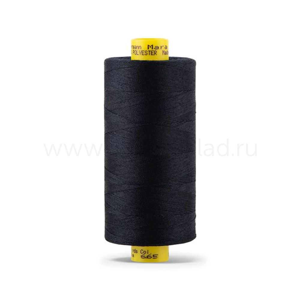 Нитка универсальная Gutermann Mara 120/2, 1000 м, 700207, 665 сине-черный, 1 катушка