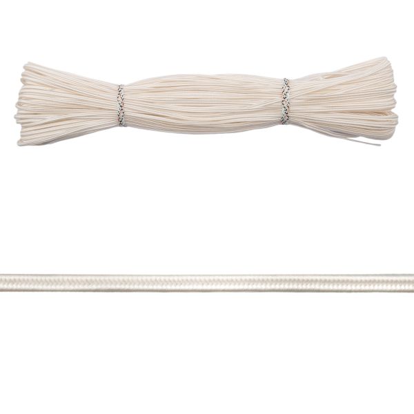 Шнур сутажный ⌀3.0 мм / 50 метров, белый