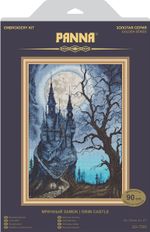 Набор для вышивания нитками Panna, Золотая серия. Мрачный замок, 23х33 см