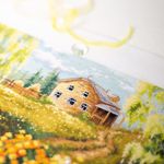 Набор для вышивания нитками Чудесная игла 110-331, Деревенский пруд, 40х31см