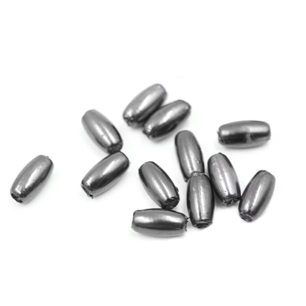 Бусины пластик (жемчуг) 3х6 мм, 15 г, Astra&Craft, J527 темно-серый