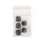 Пуговицы на ножке металлические 28L=18мм, С-MP07 цв.золото/черный, 5 шт