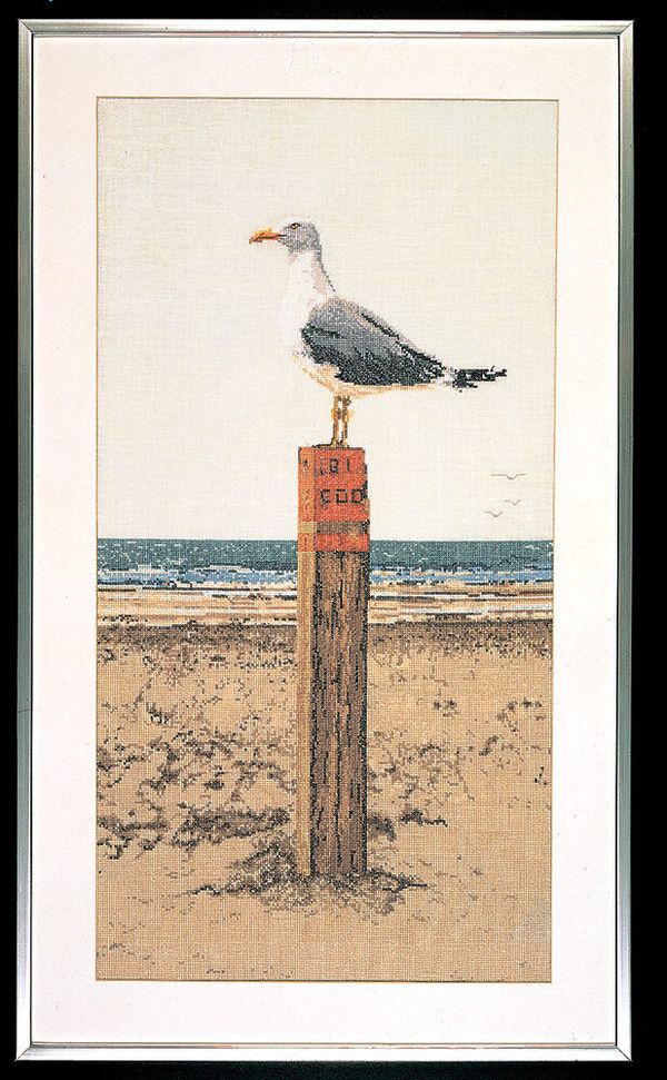 Набор для вышивания нитками Thea Gouverneur, Чайка, 33х65 см