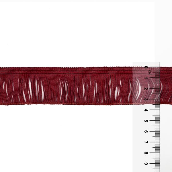 Бахрома отделочная 35.0 мм / 25 метров, 274 бордовый, Gamma 110