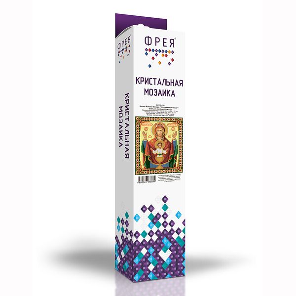 Алмазная (кристальная) мозаика Фрея, Икона Божией Матери Неупиваемая Чаша, 27х22 см