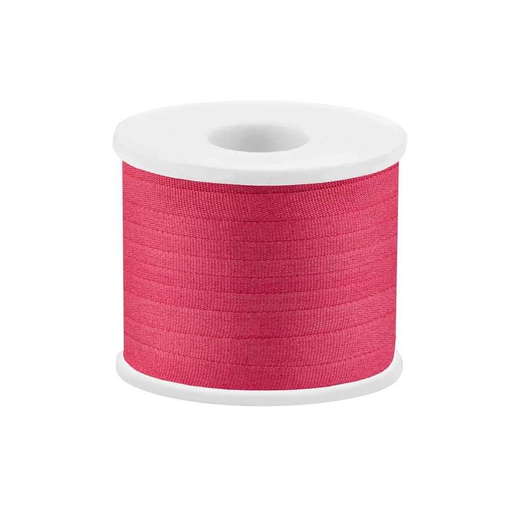 Лента (тесьма) шелковая 7.0 мм / 45.5±0.5 метров, №082 ярко-розовый, Gamma SR-7