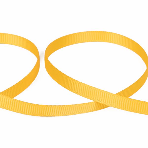 Лента репсовая (в рубчик) 6.0 мм / 45.5 метра, 025 т.желтый, Gamma GR-06