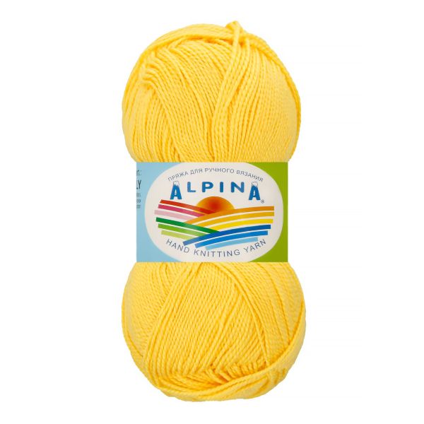 Пряжа Alpina Holly / уп.10 мот. по 50г, 200м, 500 желтый