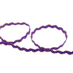Тесьма отделочная зигзаг 9 мм, / 20 метров, фиолетовый/под золото, Blitz