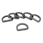 Карабин металл полукольцо 25.0 мм, олово (черный никель), MB_2232, 6 шт