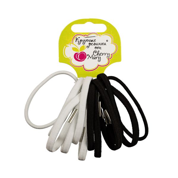Набор резинок для волос R6024, 5х12 шт, №01 ассорти, Cherry Mary R6024