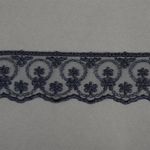 Кружево на сетке 40 мм, диз. 857, цв.04 т.синий, уп. 9 м, Kruzhevo