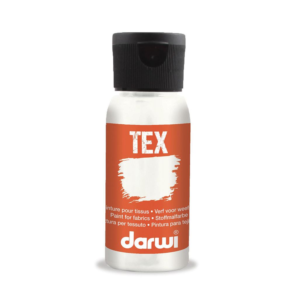 Краска для ткани Darwi TEX, 50 мл, 010 белый