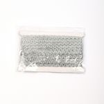 Тесьма отделочная 10 мм / 13.71 метров, TBY 918 цв.серебро