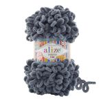 Пряжа Alize (Ализе) Puffy Fine / уп.5 мот. по 100 г, 14м, 87 серо-голубой