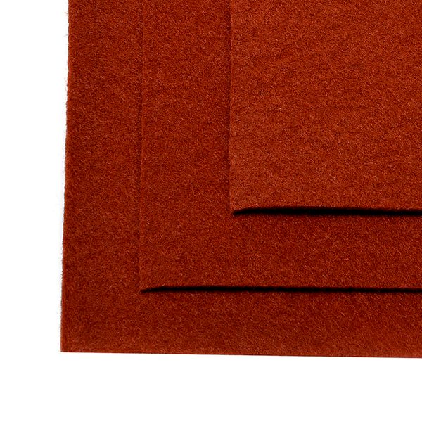 Фетр листовой мягкий 1.0 мм, 20х30 см, 10 шт, цв. 692 коричневый