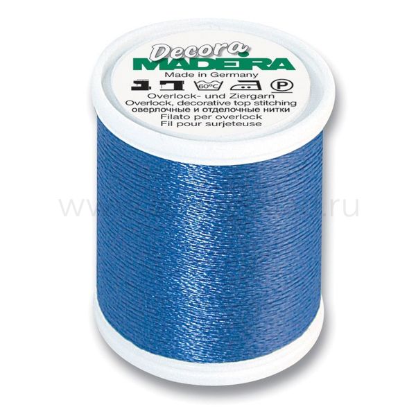 Нитки оверлочные вискоза Madeira Decora №6, 100 м, цв. 1566, 9306, 5 катушек