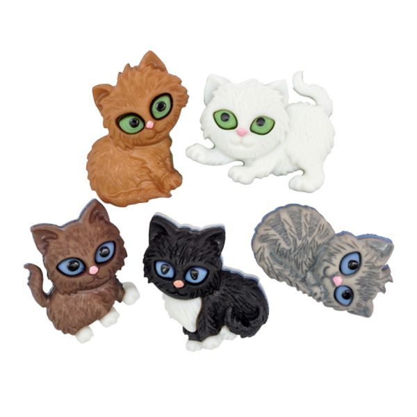 Украшения декоративные пуговицы Фигурки Забавные коты Dress It 6971