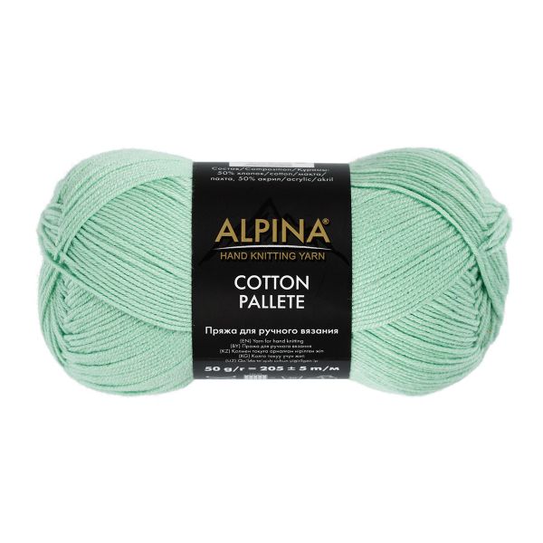 Пряжа Alpina Cotton Pallete / уп.10 мот. по 50г, 205 м, 16 мятный