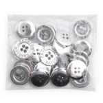 Пуговицы 4 прокола 32L (20мм), (Silver (серебристый)), 24 шт