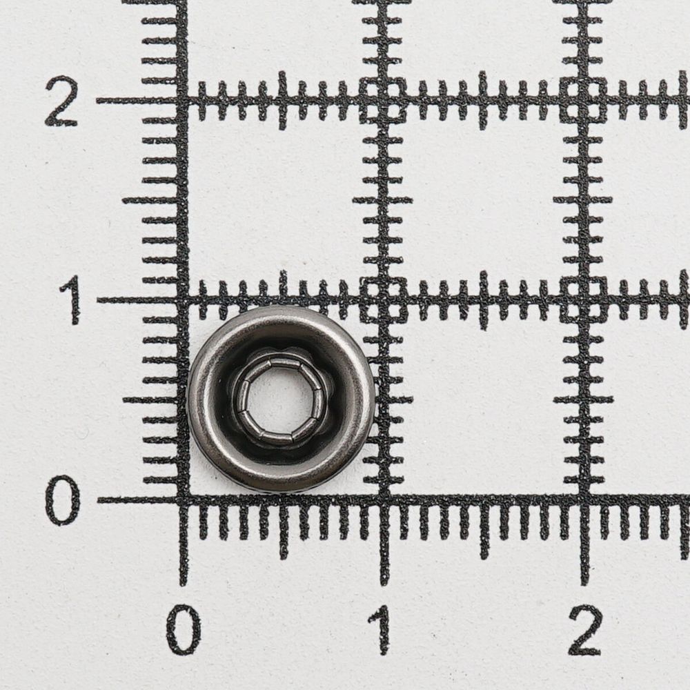 Часть кнопки рубашечной ⌀9 мм (B-часть), черн. никель мет, B, 100 шт, BIG