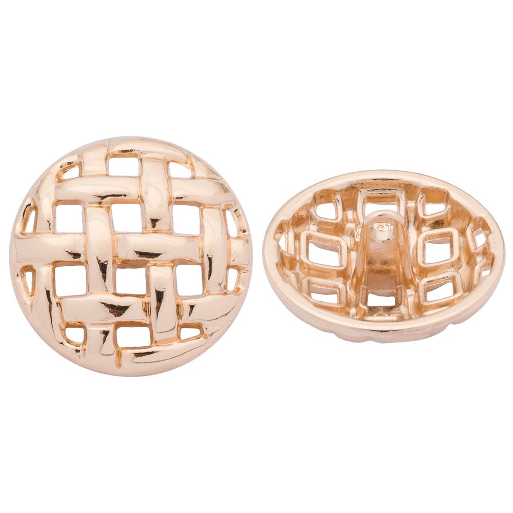 Пуговицы на ножке 36L=23 мм, металл, Gold (золотой), 10 шт, MP11