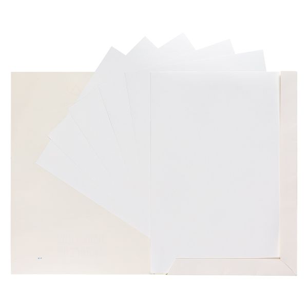 Папка с бумагой для акварели 200 г/м², A2 60х42 см, папка 10 л, Лодочки гознак тисненая, Vista-Artista PWG-A210