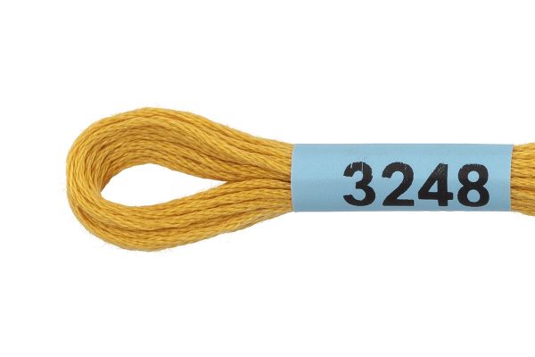 Мулине Gamma 100% хлопок, цв.3248 св.горчичный, 24 мотка по 8 метров