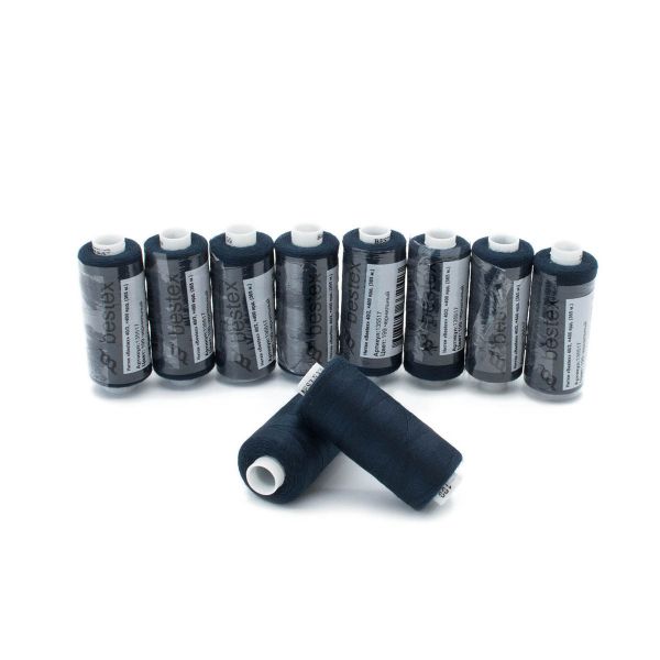 Нитки швейные бытовые Bestex 40/2, 365 м (400 ярд) / 10 кат., 199 чернильный