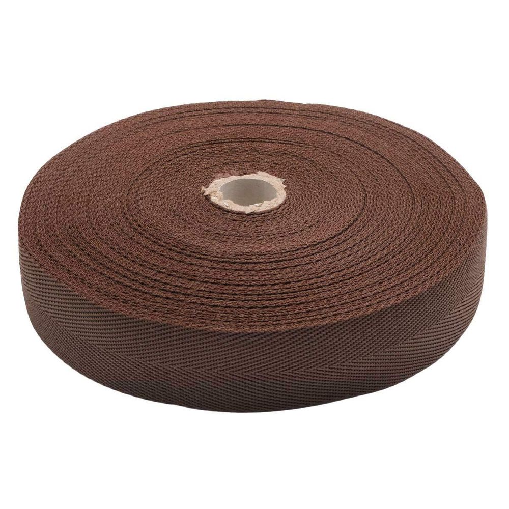 Стропа (ременная лента) 40 мм / 25 метров, толщ. 1.0 мм, [26.9 г/пог.м], 100% п/п, 21 коричневый