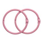 Кольца для альбомов разъемные металл 40 мм, 10 шт, розовый, 5AS-106