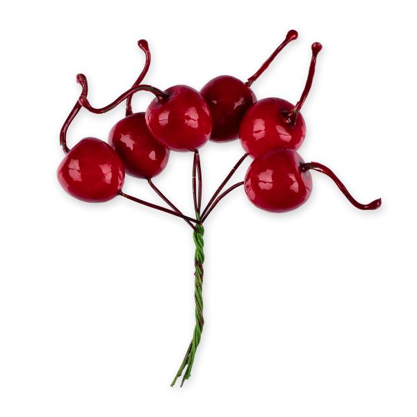 Декоративные элементы для флористики 2.5 см, 6х6 шт, 01черешня, Blumentag VDF-08