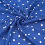 Штапель в горошек 90 г/м², 145 см / 2 метра, TBY.Vidt.03 цв.голубой
