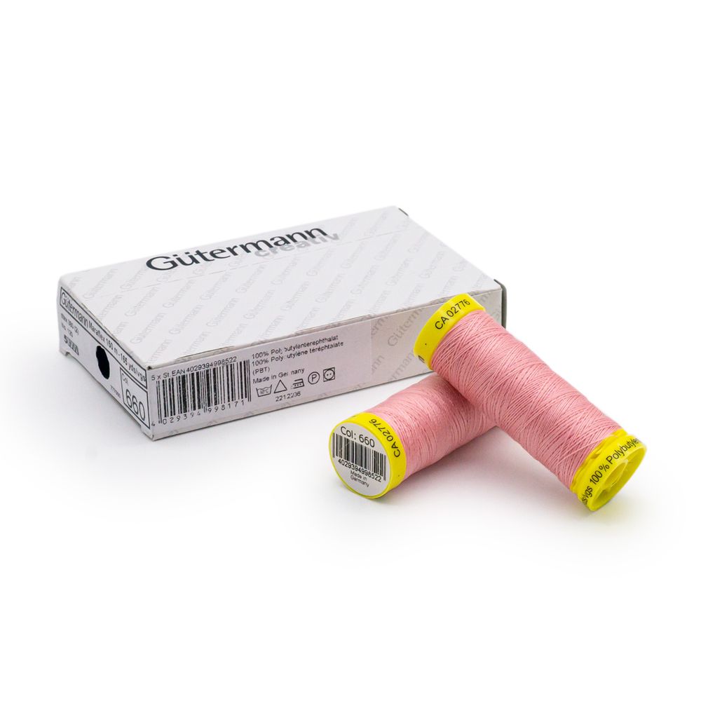 Нитки для трикотажа Gutermann Maraflex, 150м, 660 жемчужный, 5 катушек