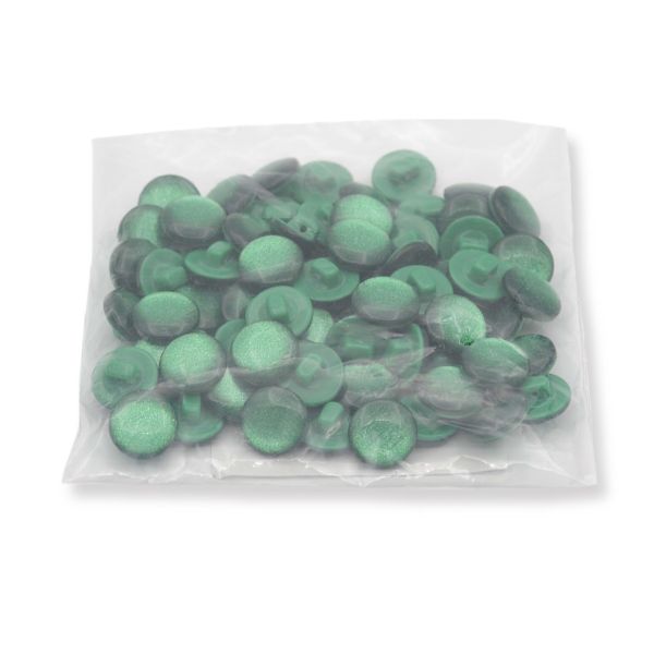 Пуговицы на ножке 22L (14мм), пластик (col.15 т.зеленый), 72 шт, CR P-45