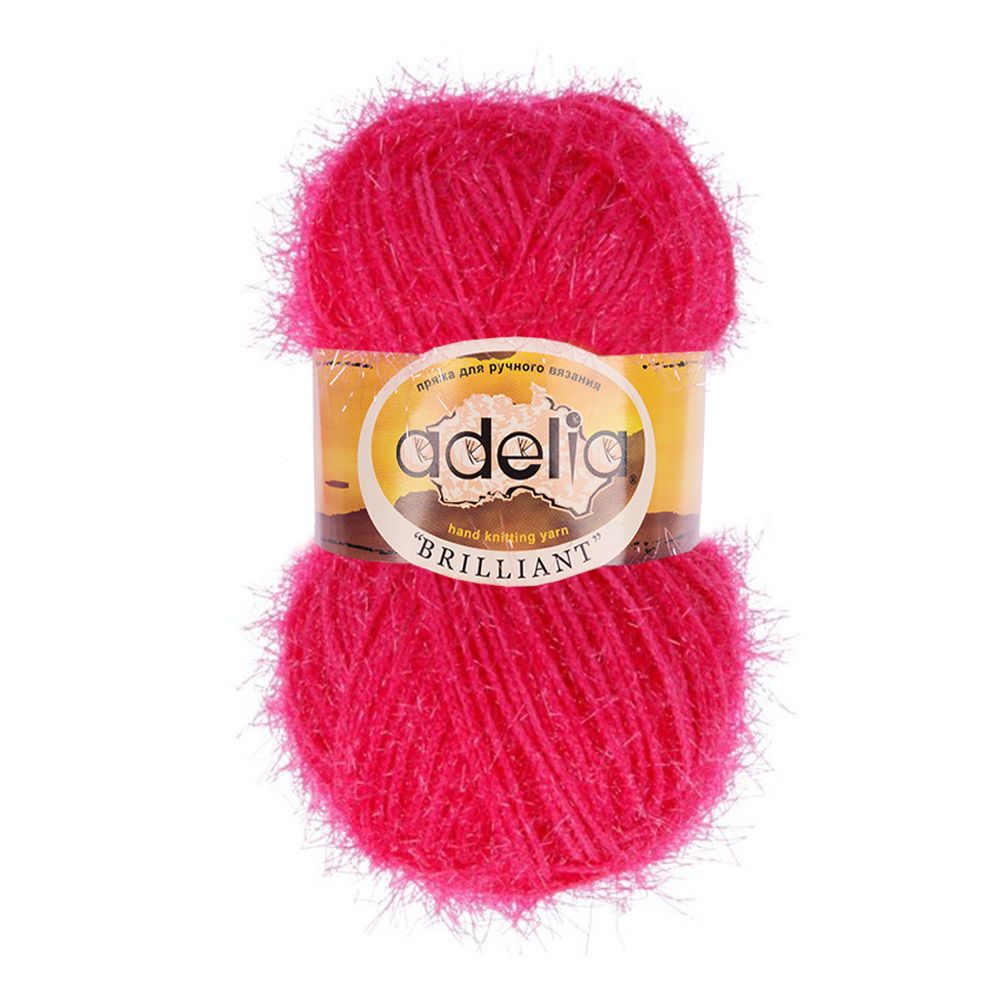 Пряжа Adelia Brilliant / уп.10 мот. по 50г, 90м, 23 яр.розовый Пряжа Adelia Brilliant / уп.10 мот. по 50г, 90м, 23 яр.розовый