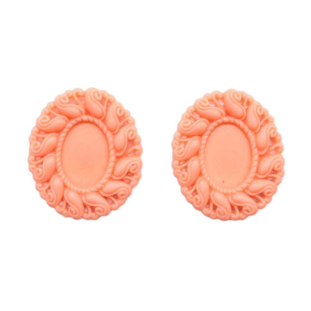 Основы для камей, розовый, вн.4,1х5/внутр.1,8х2,5 см, 2 шт, Vintage Line