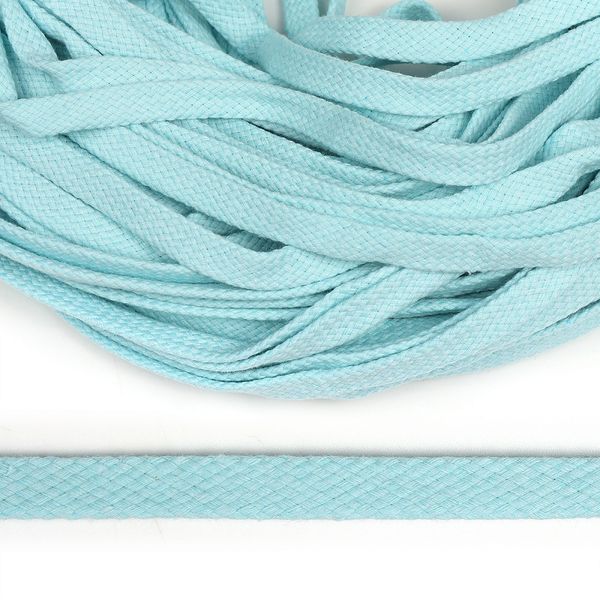 Шнур плоский х/б ⌀12.0 мм, турецкое плетение TW цв.2133 мята уп.50м