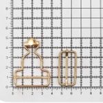 Застежка для комбинезона 31.5 мм, ушко 47х39 мм, 20 шт, золото цв.02