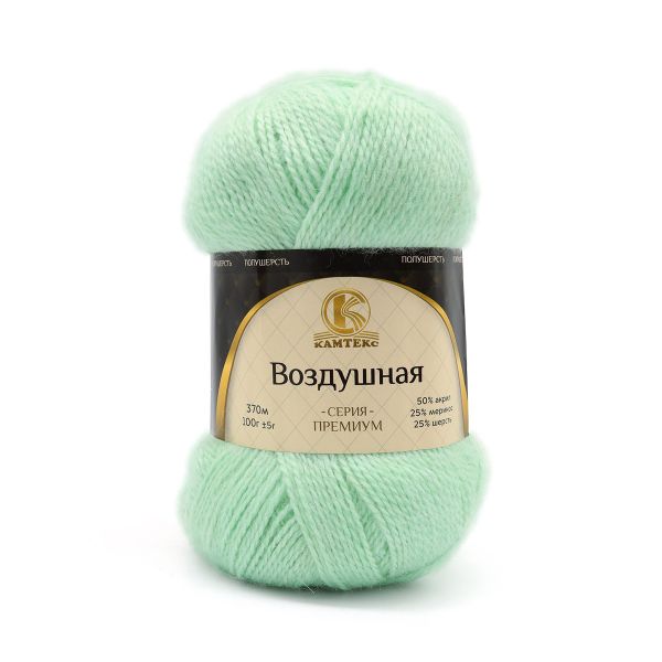 Пряжа Камтекс Воздушная / уп.5 мот. по 100 г, 370 м, 107 ментол