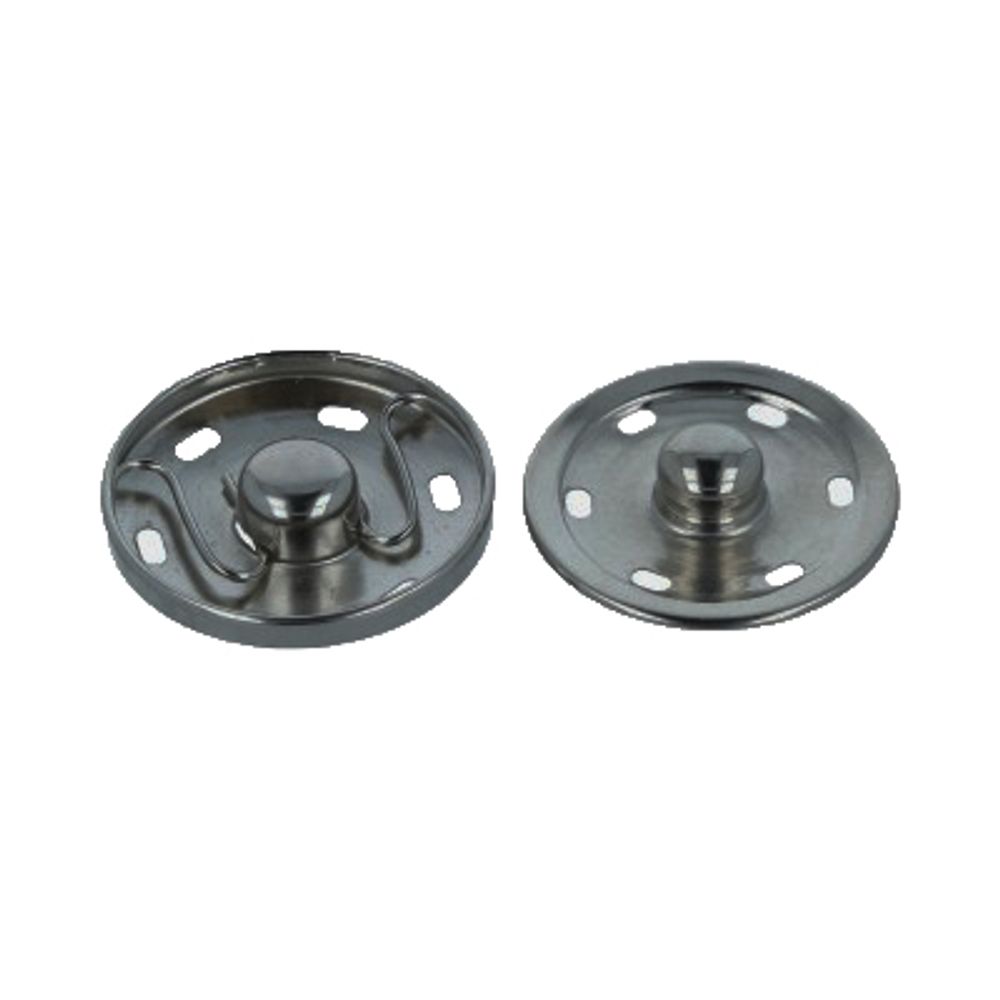 Кнопка пришивная металл ⌀30.0 мм, 10 шт, 02 черн.никель, Gamma KL-300