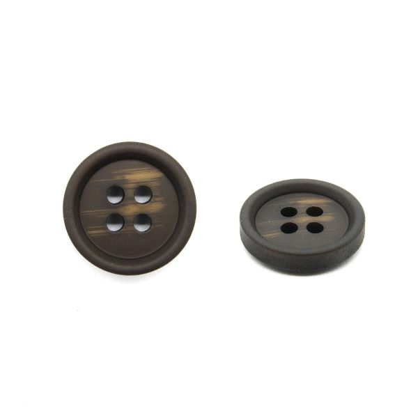Пуговицы 4 прокола 24L (15мм), (Brown (коричневый)), 36 шт